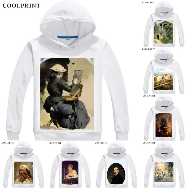 Polenov Vasily Dmitrievich Hoodies Hooded Hoodie Oil Painting Golova evreja Wassilij Dimitriewitsch Arest Cosplay Sweatshirts