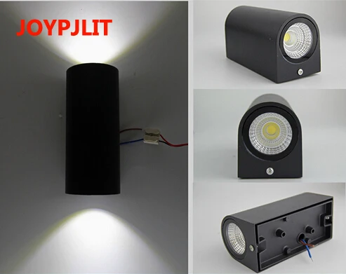 10pcs IP65 Outdoor waterproof bollard cob Led wall light with two head, balcony garden yard spotlight 1W, warm white, cool white