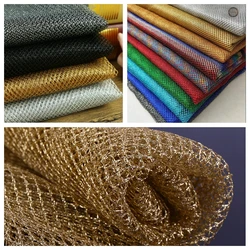 1 Yard Polyester Thread Dress Wedding Mesh Cloth Fabric Net Yarn Roll Sparkle Warp Cloth Apparel Sewing Fabric KYY8182