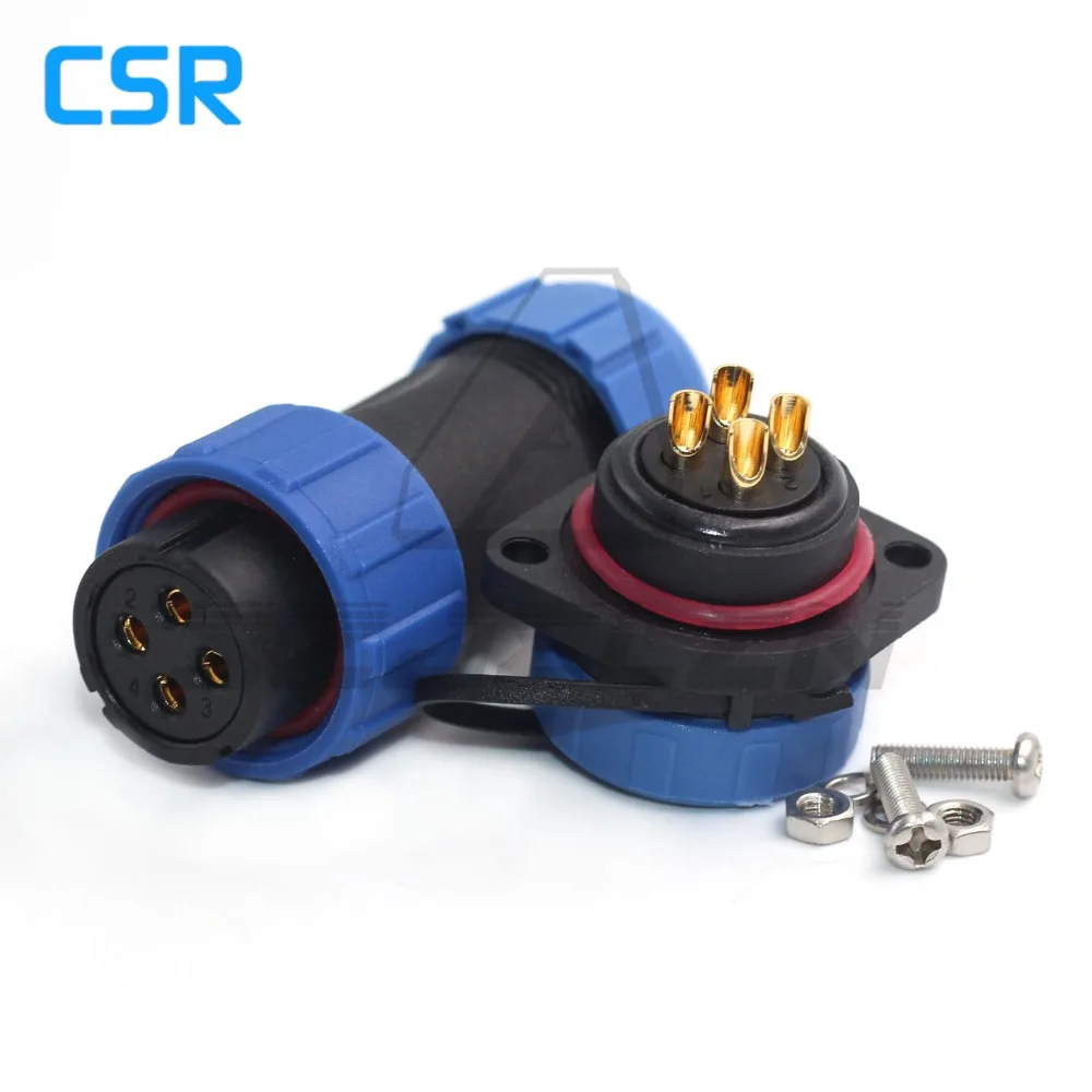 SP21 4 Pin Waterproof IP68cable Automotive Connectorsoutdoor Auto Industrial  Plug Socket