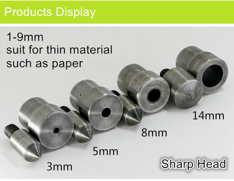 Stoff Papier Leder Loch Punch Cutter Werkzeug Sterben Form für Hand Drücken Maschine Installieren Niet, Taste, Eyelest, leder Handwerk Werkzeug – Detail 3