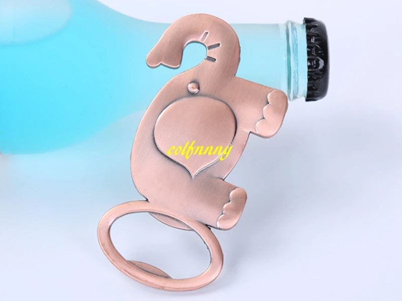 100pcs/lot Fast shipping Good Luck Elephant Bottle Opener Wedding Favors Party Gift Decoration Ideas Souvenirs Gifts