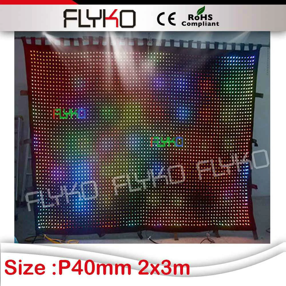 new product full rgb color led light stage curtain led curtain wall stage effect flightcase shipping