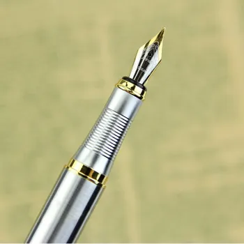JINHAO-Stylo plume en argent avec garniture dorée, convertisseur d'encre perfecto, 250 m, meilleures ventes