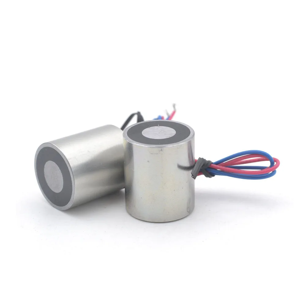 D25mm*H29mm 10KG 100N Current Degauss Electric Magnet Magnetic  Solenoid Sucker Electromagnet DC 12V 24V Powerful Rare Earth