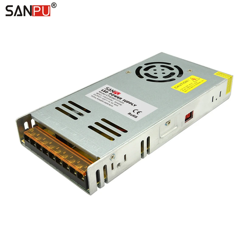 SANPU 24V 15A Power Supply Source 350W 110V AC/DC 24 Volts Transformer 220 V 24 V LED Driver (Replacement MeanWell LRS-350-24)