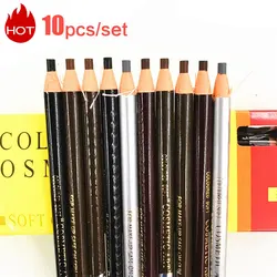 10pcs Eyebrow Pencil Cosmetics for Makeup Tint Waterproof Cosmetic Cheap Pencil Black Brown Available Natural Beauty Wholesale