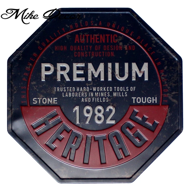 [ Mike Decor ] Stone Tough PREMIUM Painting Vintage Irregular sign decor Tourist Souvenirs YB-826