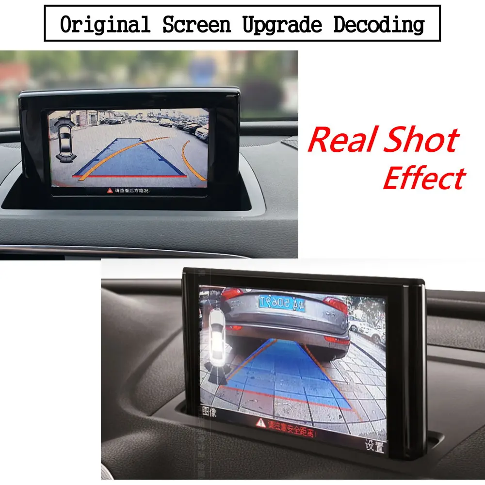 For Audi Q3 8U F3 2010-2021 Car Front Rear View Reversing Camera Original Screen Upgrade Interface Adapter Backup CAM Decoder