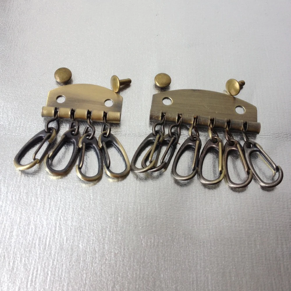 DIY leather craft key bag holder wallet inner 4/6 o ring buckle 20pcs/lot bronze brushed finish