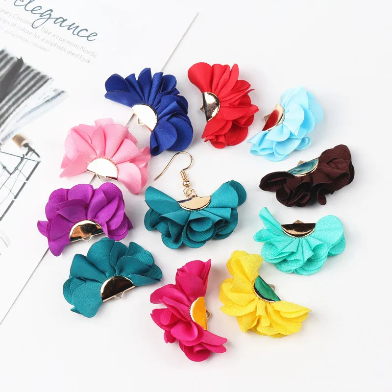 10pcs Pick Colors Tassel Findings Flower Silk Polyester Charms Pendant Drop Earring Tassels for Jewelry DIY Craft Making