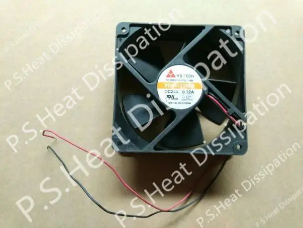 . FD241238EB  24V 0.52A 12038 120*120*38MM 2 Wire Fan