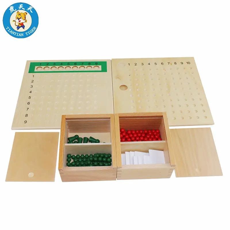 

Baby Montessori Teaching Aids Math Puzzle Toys Multiplication And Division Board Early Education Wooden Toys