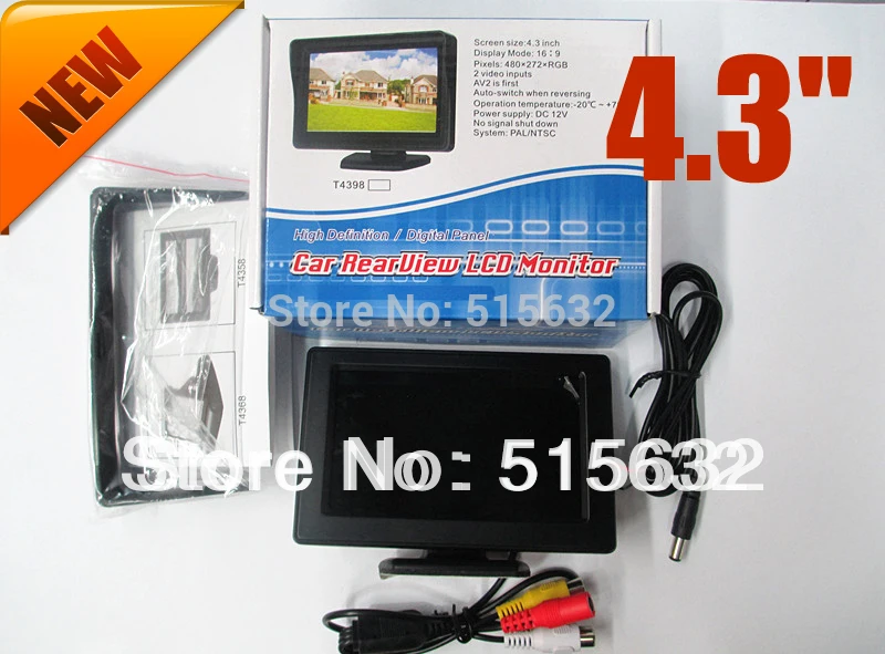 4.3 Inch Color LCD automobile Video Car Monitor For Car Backup Camera Reserve Digital Good Quality Brand New