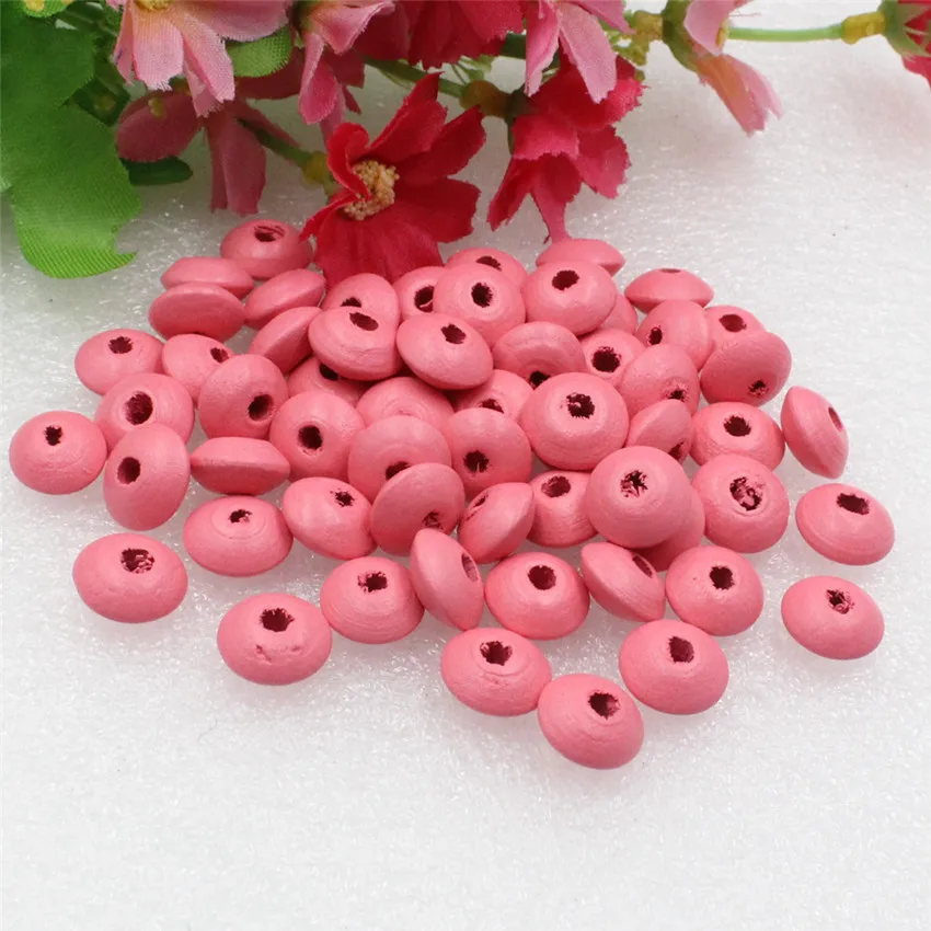 300pcs/lot Wholesale Colorful Lead-free Rondelle Wood Beads for Bracelet/Necklace 12mm Hole:approx 3mm (K05350)