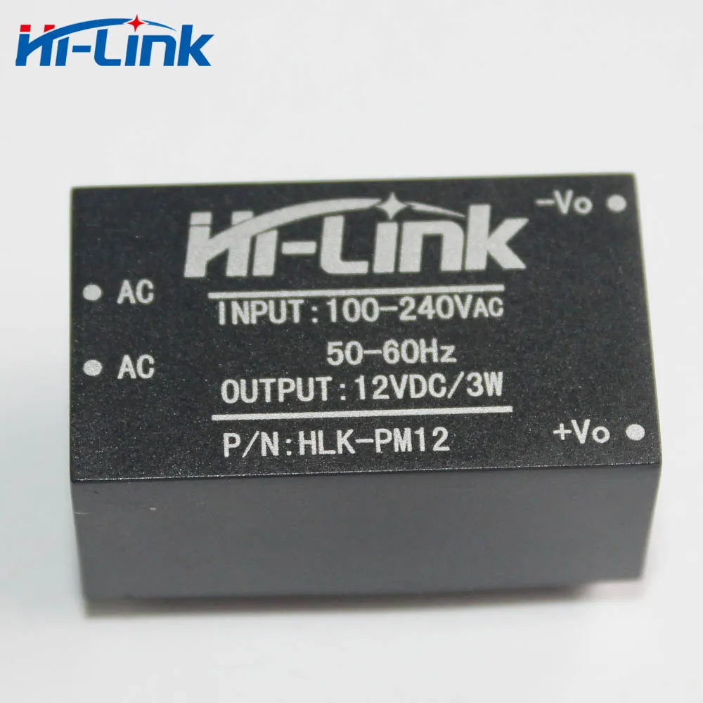 

5pcs/lot JINYUSHI for Hi-link HLK-PM12 High-precision Power module 220V to 12V 3W step-down voltage Regulator Isolation switch