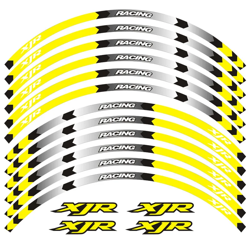 Motorcycle Rim stripes Decals 17inch Wheel Sticker Reflective Tape For Yamaha XJR 400 1200 1300 Reflective sticker 3