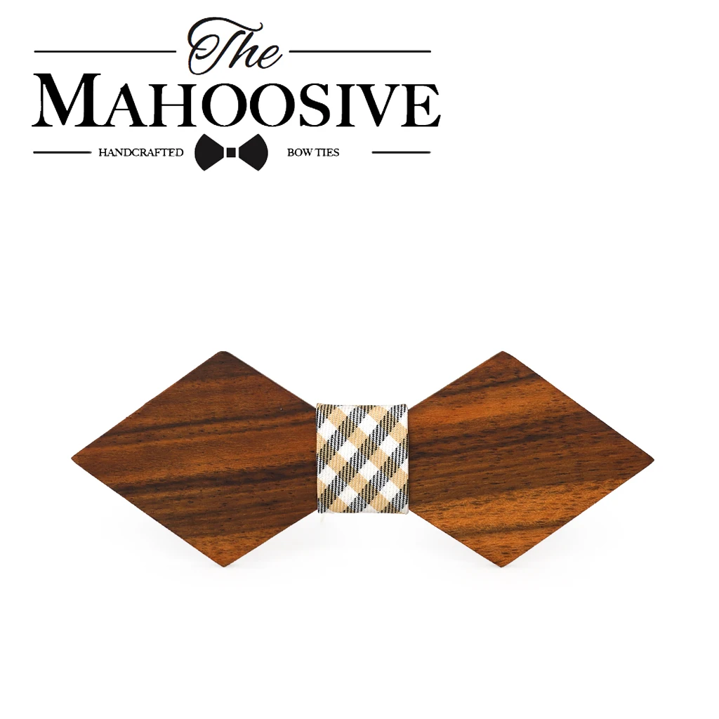 

Mahoosive Wood Wooden Mens Bow Tie Male Bowtie Necktie Business Wedding Neckties Bowtie Vestidos Gravata Borboleta