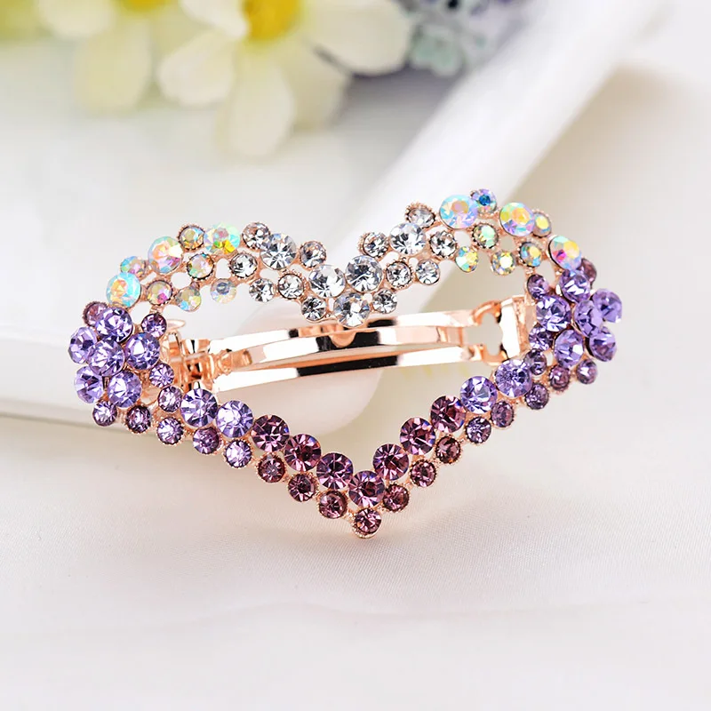 1Pc Fashion Women Butterfly Hairpins Crystal Rhinestone Flower Ladies Girls Barrette Hair Clip Hair Accessories Wholesale