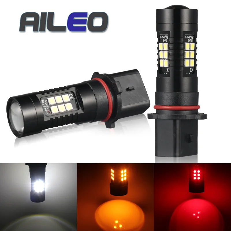 

AILEO 2pcs Car P13W PSX26W Led SP13W SH24W Daytime Running Lights 3030 21SMD 6000k white red Car Super Bright DRL Fog Lamp bulbs