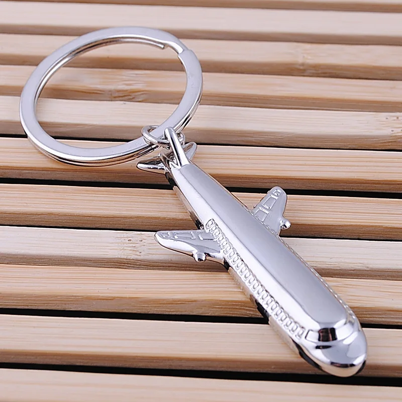 New Fashion Key chain boeing aircraft plane shaped metal keyChain Car key Ring Jewelry For Man Women key Holder Gift #17146