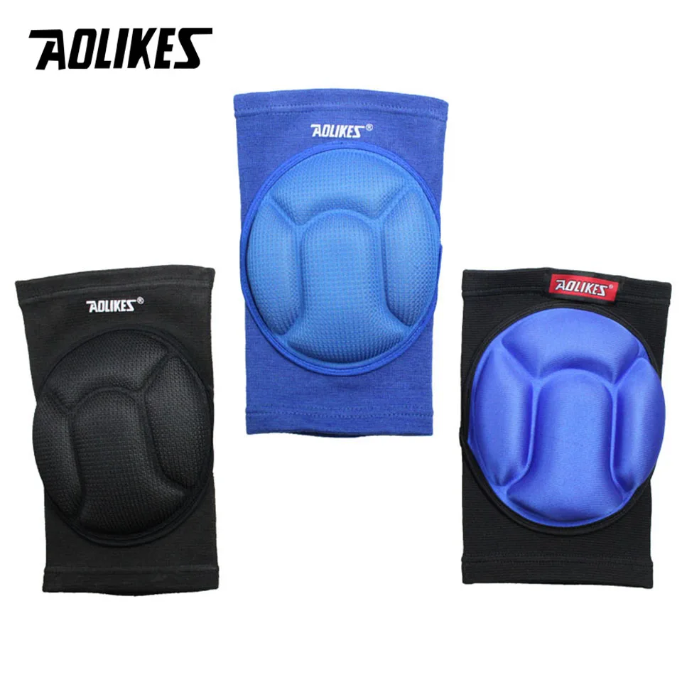 AOLIKES 1 Pair Thickening Football Volleyball Extreme Sports knee pads brace support Protect Cycling Knee Protector Kneepad