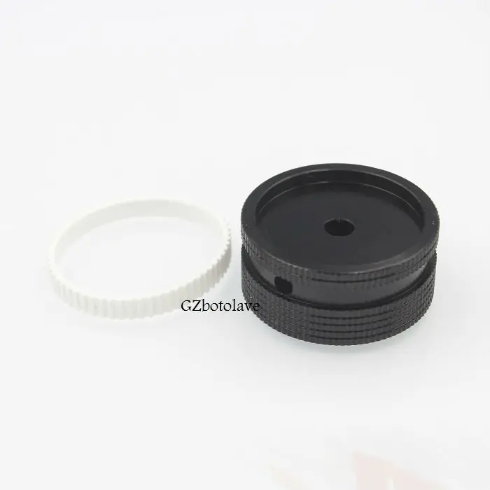 무료 배송 1 개 검정색 흰색 라인 알루미늄 전위차계 손잡이 캡 40MM * 18MM 전위차계 용 손잡이