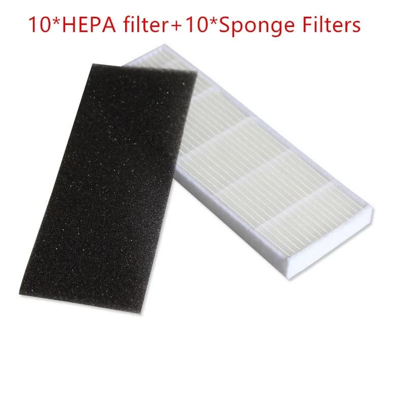 10 * filtro HEPA + filtro 10 * Filtri Spugna per chuwi ILIFE A4 Robot Aspirapolvere ILIFE A4s A6 A4 pulizia Robot Aspirapolvere