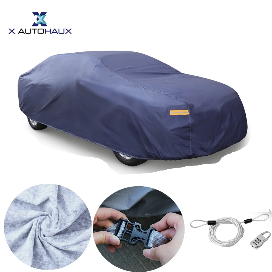 

X Autohaux Car Covers Outdoor Indoor Waterproof Scratch Protector Rain Snow Sun UV Heat Resistant Universal Car Cover DHL Free