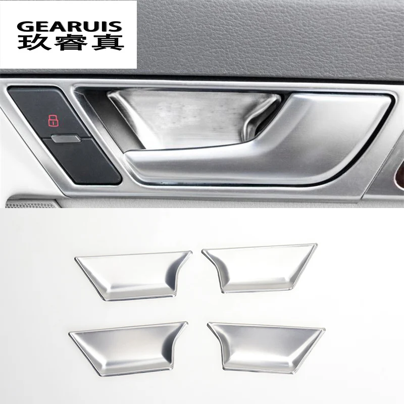 Car Styling interior Buttons Outlet gear panel Decoration Cover Stickers Trim For Audi A6 C5 C6 stainless steel Auto Accessories