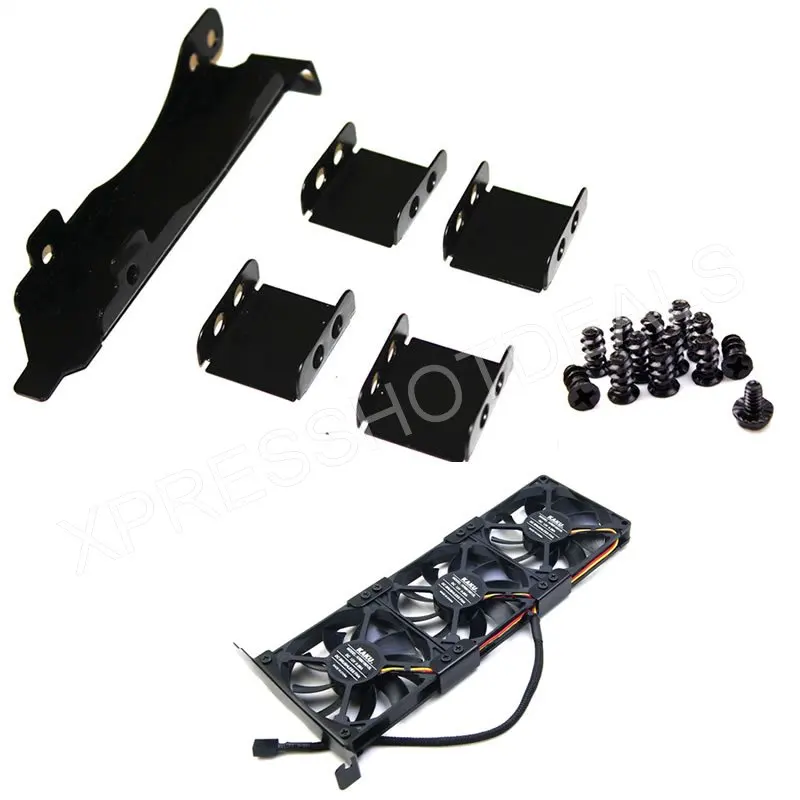 3 Fans Mount Rack PCI Slot Bracket for Video Card DIY