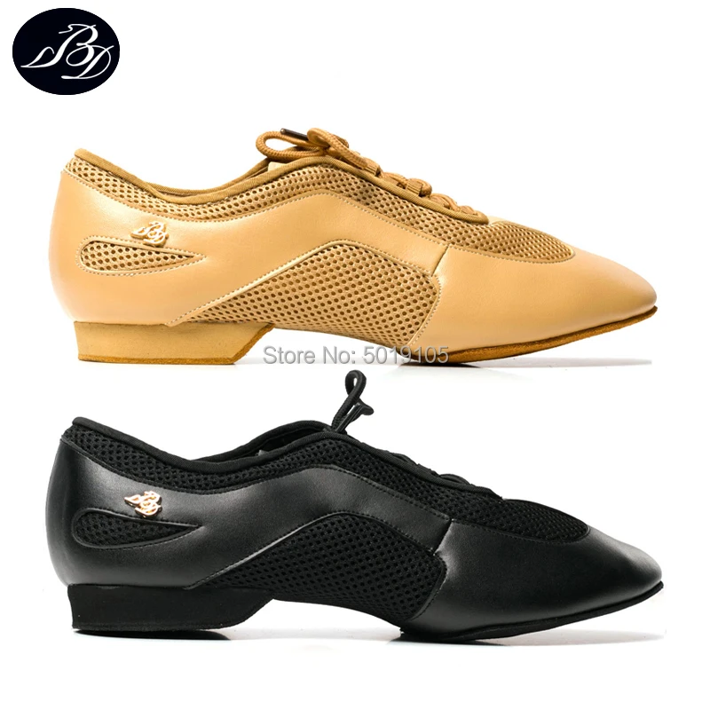 

2019 New Unisex ballroom BD dance shoes Teaching Training Shoes flat Heel for men and women Latin Salsa Dancing shoes Split Sole