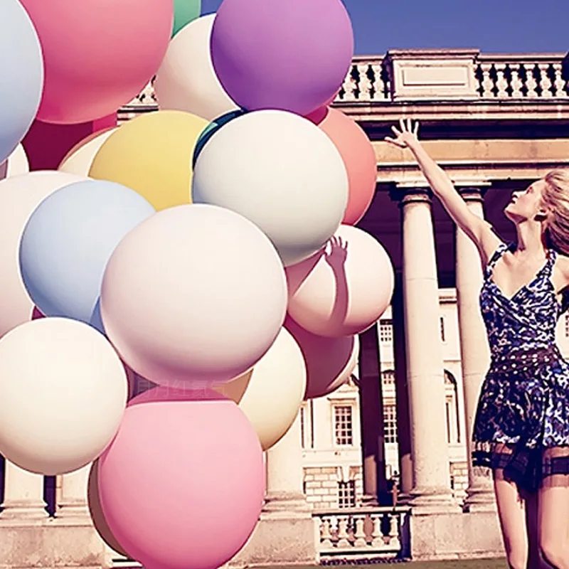 1 sztuk 36 Cal duży balon lateksowy dekoracyjne ślubne balony nadmuchiwane helem piłki powietrza wszystkiego najlepszego z okazji urodzin balony na imprezę