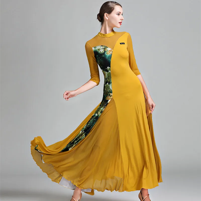 Robe de Rhflorale pour femmes, olympiques de danse de valse, robe de flamenco espagnol, vêtements de fête Fox-Trot