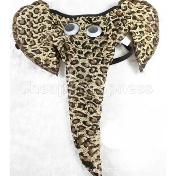 Roupa interior sexy do elefante g-string masculino, cuecas de tanga menino, calcinha t-back, preto, vermelho, lingerie leopardo, novo