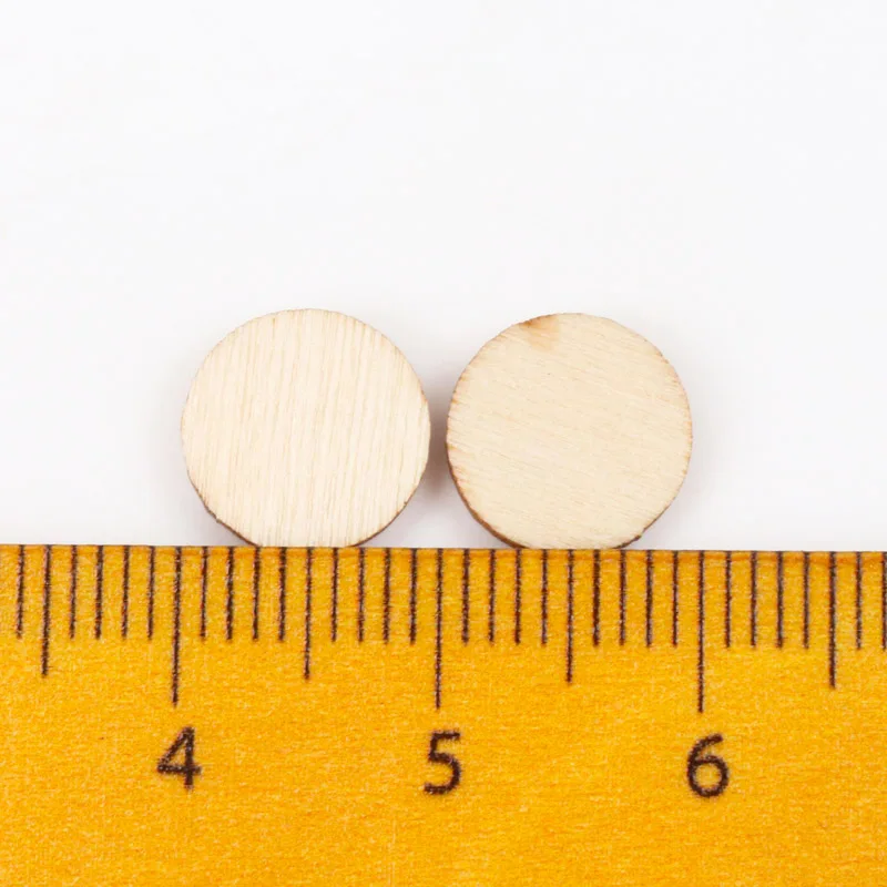 Natural Wood Round Craft Accessories Handmade Scrapbooking For Handmade Sewing  Home Craft Decoration DIY 200pcs 10mm