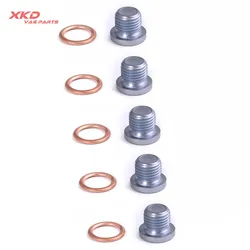 5X Engine Oil Pan Drain Plug Kit Fit For VW Jetta Golf Tiguan CC EOS Audi Q3 Q5 Q7  N  013 815 7  N 911 679 01 N0138157