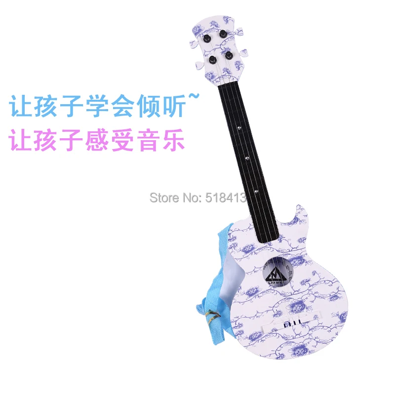 Children's Toys Simulation Instrument Puzzle Four String Guitar Can Play Music Male Girl A Birthday Present 2021