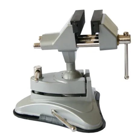 

Universal Portable Swivel Vise & Table vise 3" with Vacuume Base and Rubber Jaw opener