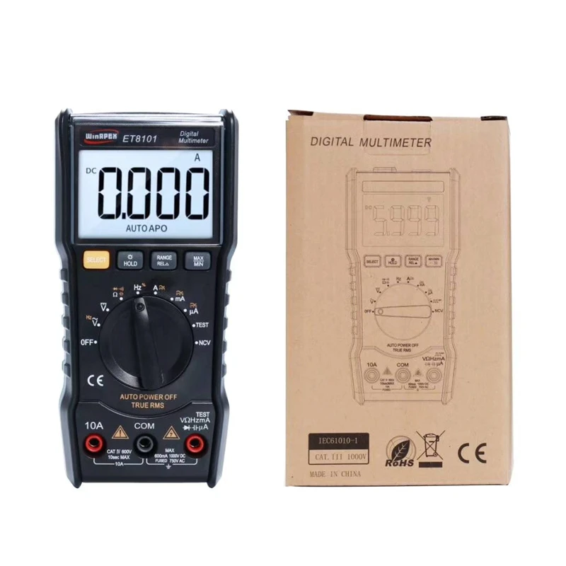 Pocket Digital Multimeter LCD Multimeter AC DC 6000 True RMS Digital Voltmeter 1000V 10A NCV LIVE Probe Multimeters Buzzer