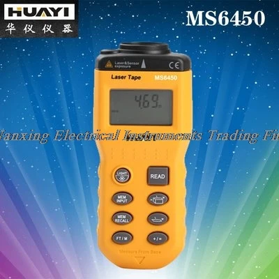 

FAST ARRIVAL MS6450 Laser Guide Ultrasonic Distance Measure Range Finder 15m