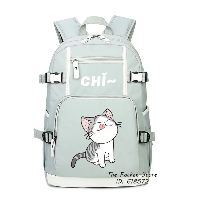 Kawaii Cat Women Backpack Chi\'s Sweet Home Cute Backpack Chi Cat Canvas School Bags Mochila Feminina Pink Travel Bagpack