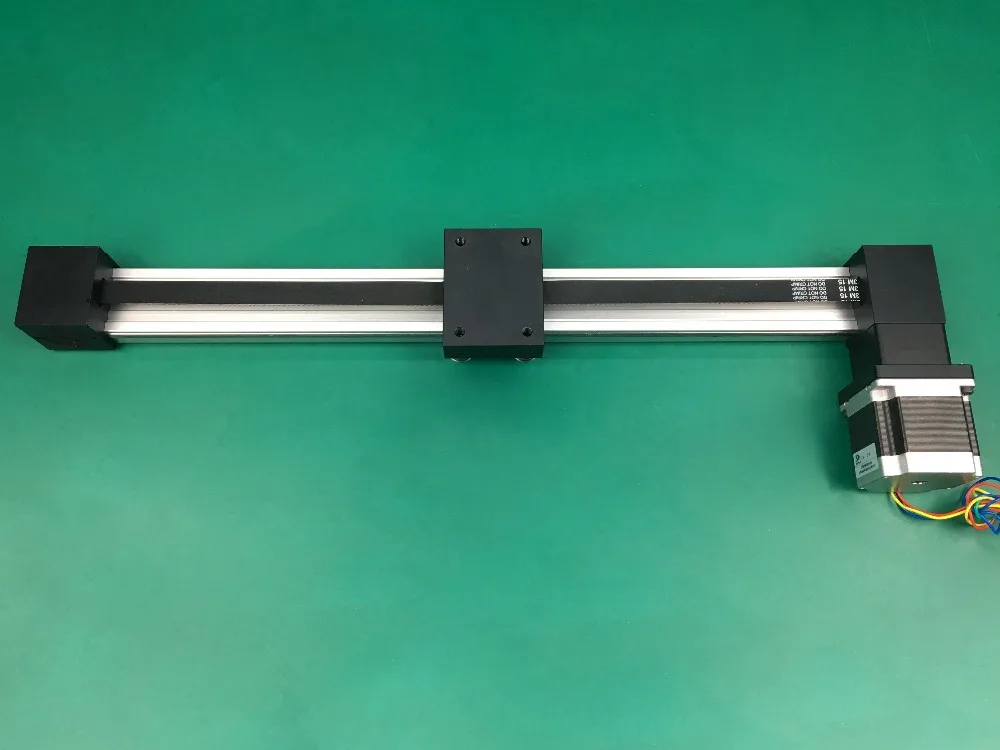 Synchronous belt linear slide XP 100mm 300mm stroke table guide rail slide timing belt linear slide table+ nema 23 stepper motor