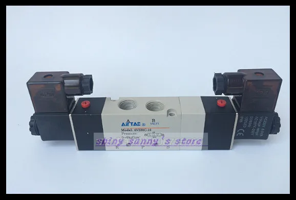 

1Pcs 4V330E-10 DC12V 5Way 3Position Dual Solenoid Pneumatic Air Valve 3/8" BSPT