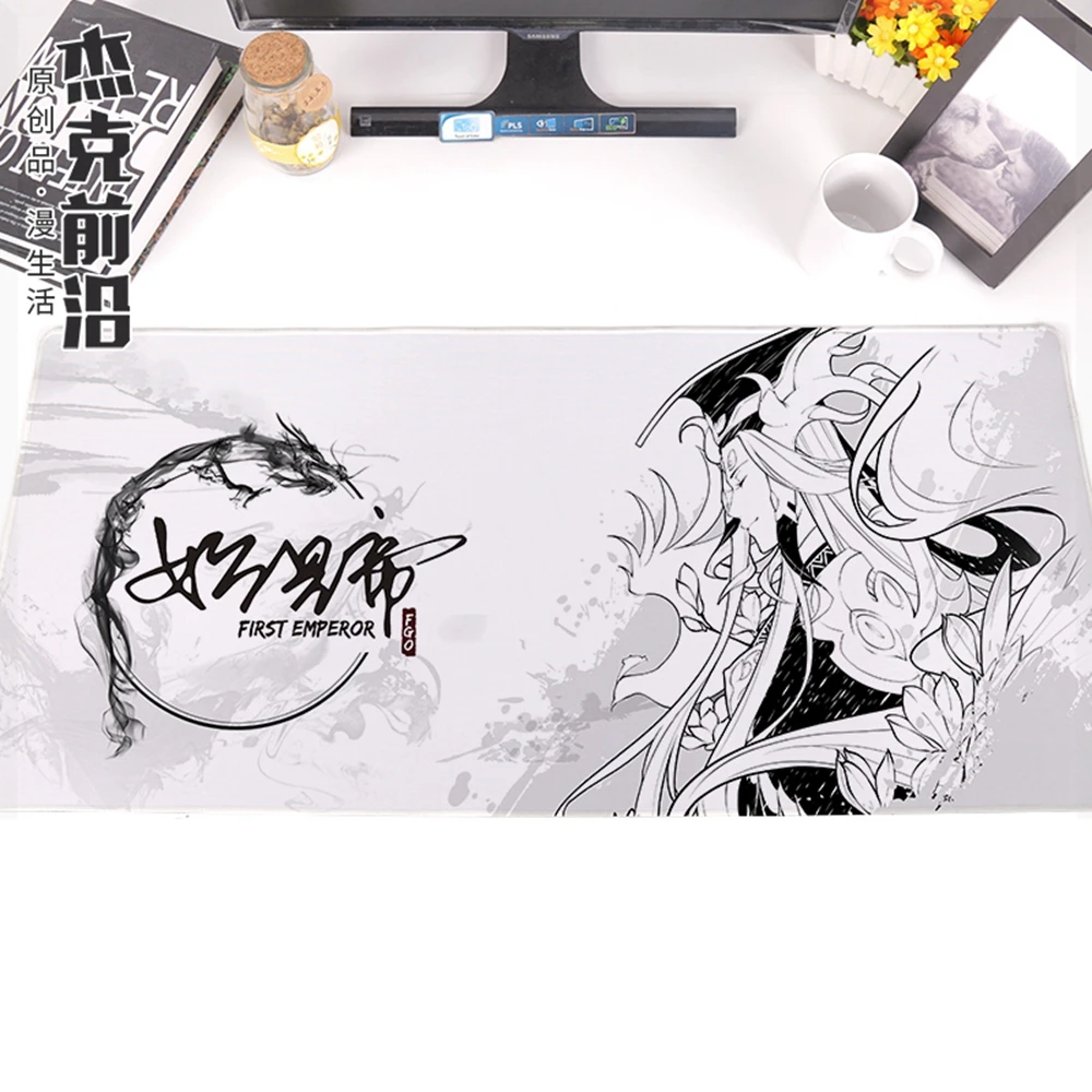 Anime Fate Grand Order First Emperor Qin Shi Huang Mouse Pad Mat Rubber 40*90cm Large Size Mousepad FGO The Domination Beginning