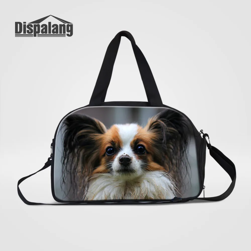 Dispalang Womens Travel Bags Cute Pet Dog Print Large Capacity Shoulder Handbag Casual Travel Crossbody Bag Animal Weekender Bag