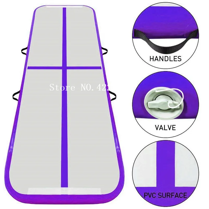 

Free Shipping 3x1x0.1M Inflatable Gymnastic Mat Air Track Tumbling Mat with Pump for Practice Gymnastics, Cheerleading