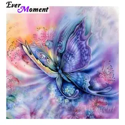 Ever Moment Diamond Embroidery Blue Butterfly Diamond Mosaic Full Square Drills Home Decoration Artwork Diamond Painting ASF1106