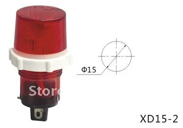 Indicator pilot light XD15-2 DC12V DC24V AC220V 15mm,Indicator Switch