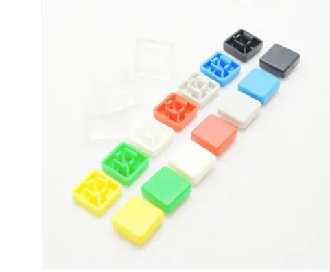 10pcs  x A24 Tactile Tact Push Button Rectangle Cap Suit 10*10*5MM For 12*12*7.3 Switch